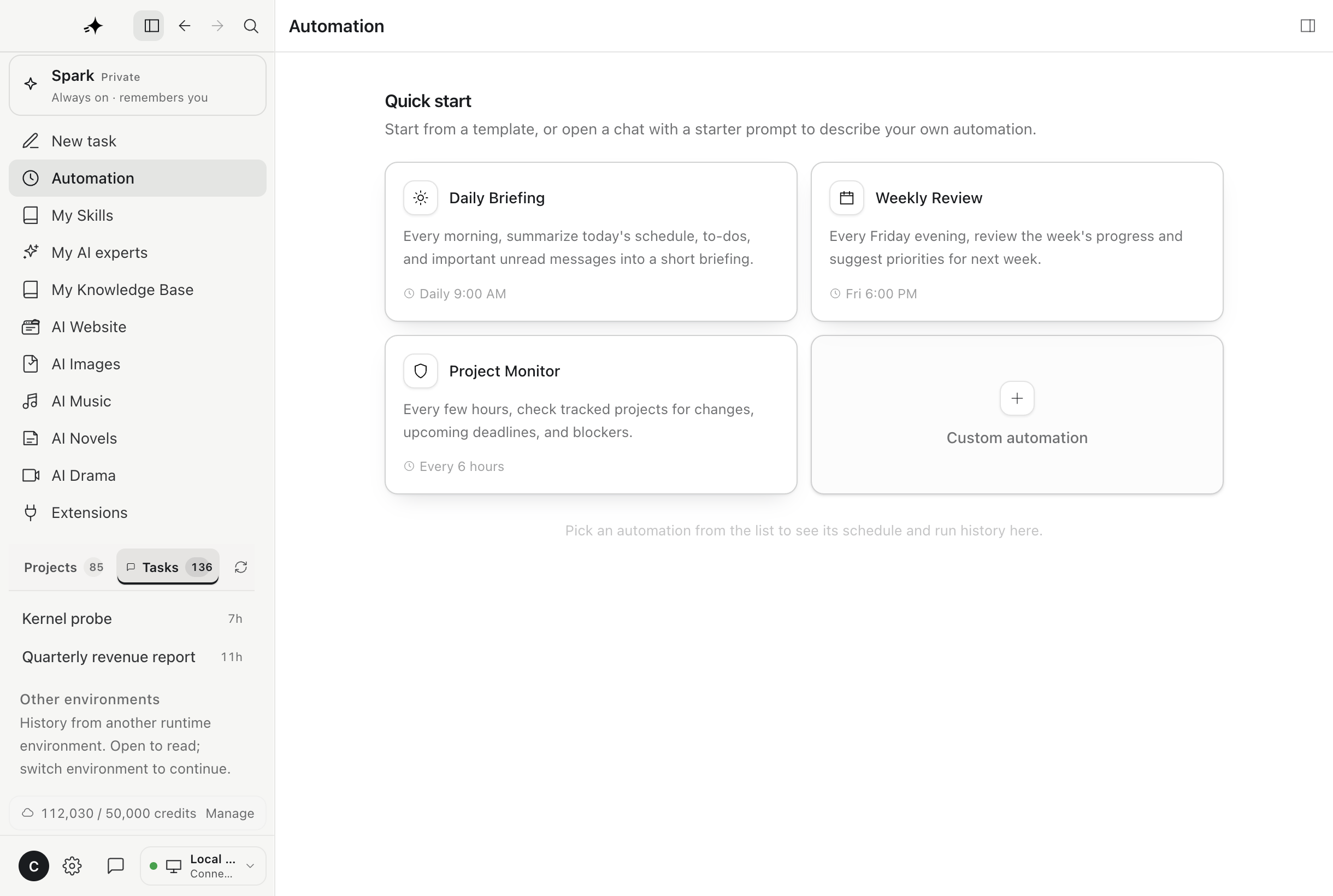 Automation and scheduled tasks