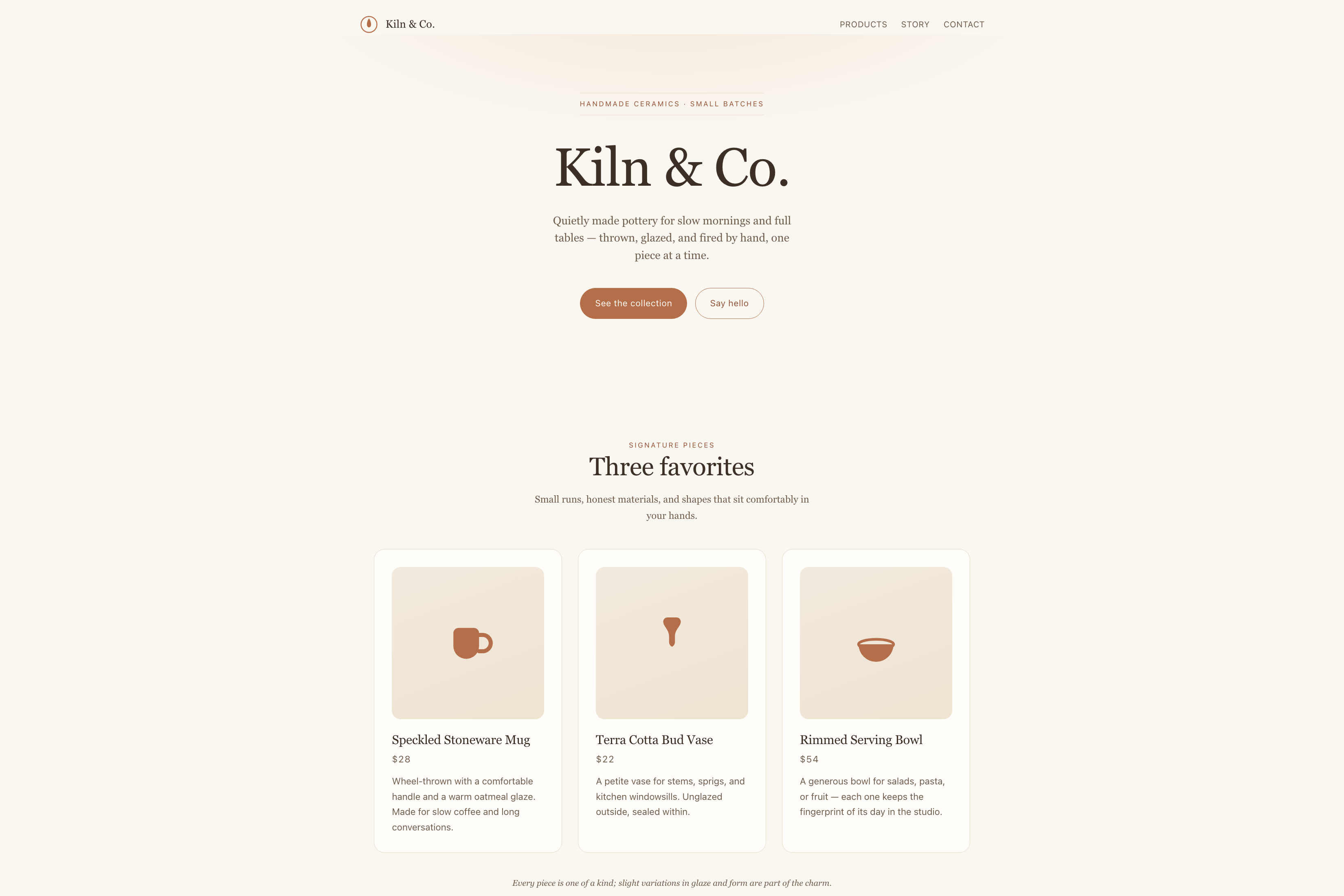 Published ceramics studio site